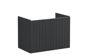 VitrA Root Groove 80cm 2 Door Wall Hung Washbasin Unit - Matt Graphite